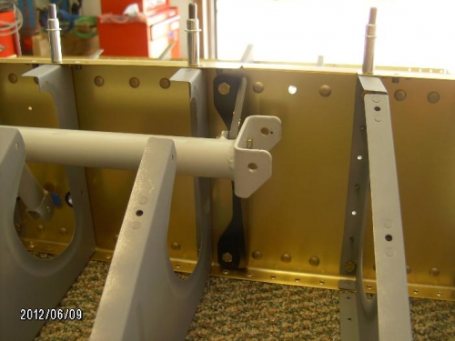 Aft view of control column mount.