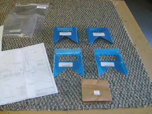 Crotch strap kit components.