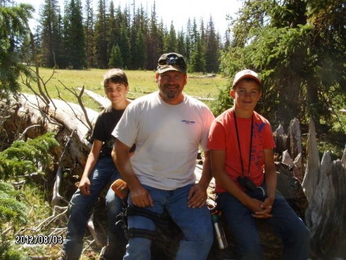 The Moore boys near the Continental Divide.