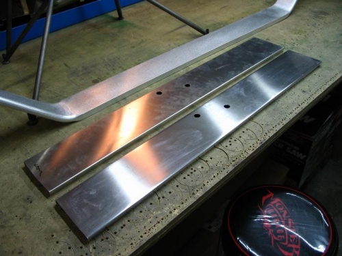 Old (top) and new rear frame channels