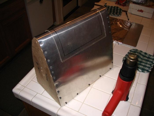 Form with pliable Plexiglass