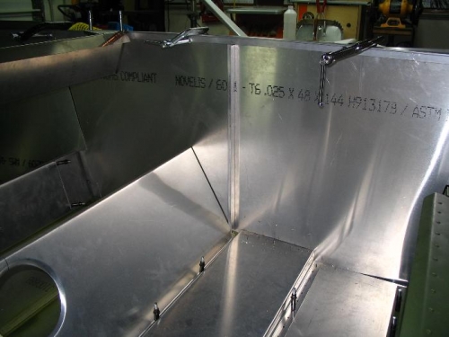 Interior view of gear channel and gear upright
