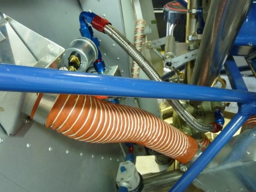 Fuel line to carb in place