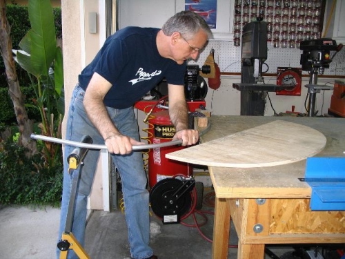 In action, making the front canopy frame