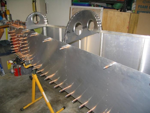Both aft and middle bulkhead temporarily in place