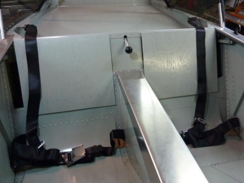 Seat back supports in place