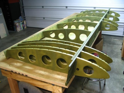 Deburred, primed and riveted