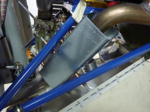 Approximate placement nestled between the engine mount tubes