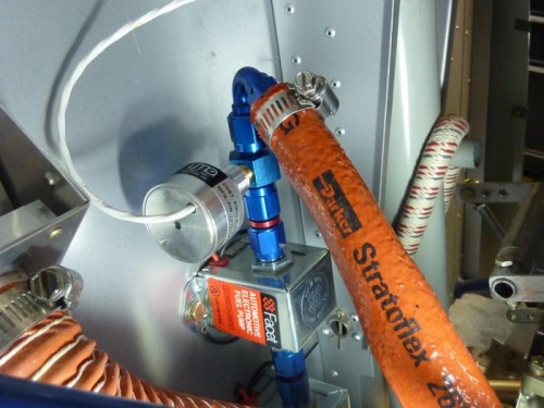 UMA fuel pressure sender in place