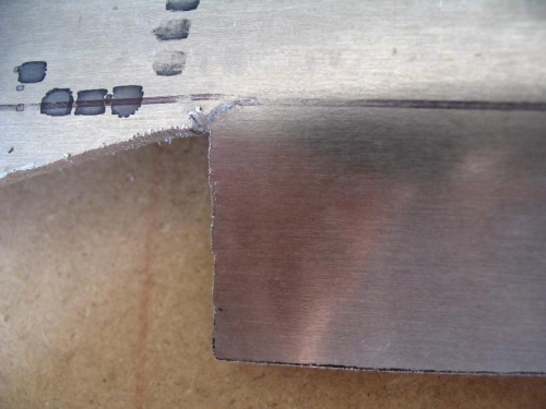 Cracks in radius of the 1st rudder horn attempt
