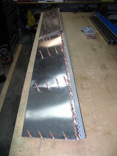 Both ailerons ready for deburring
