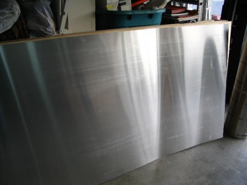 Completely creased new aluminum