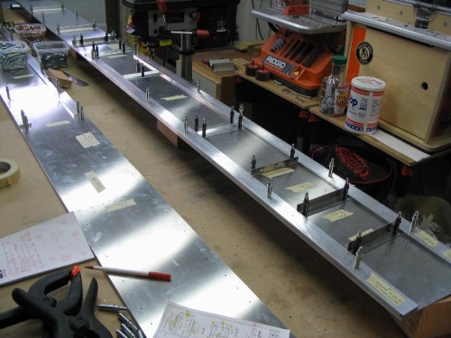 Parts placed and drilled for A5 rivets