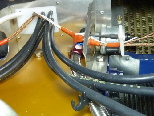 Temporary wiring for oil pressure sender