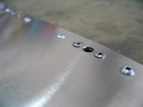Nutplates in place (top view)