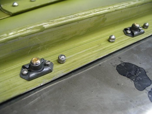 Nutplates in place (bottom view)