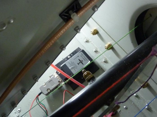 Looking down into the center tunnel to the SP-4 AHRS in place