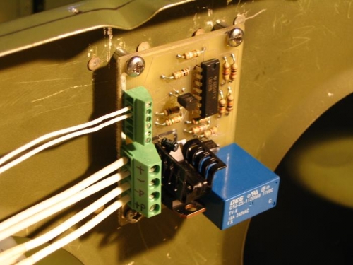 Close up of the control module