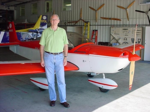 After my demo flight. Note the new style wheel fairings on the 601XL.