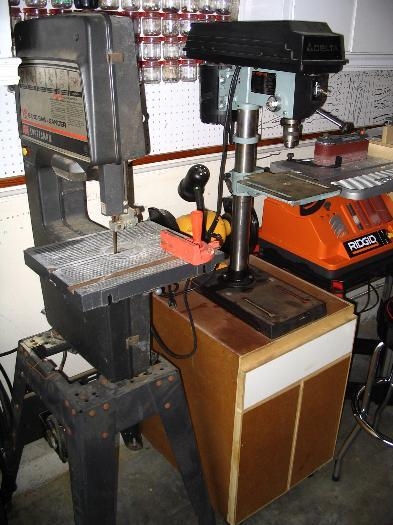 Band saw & drill press in their new home