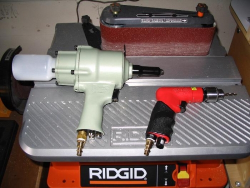 Air riveter and air drill