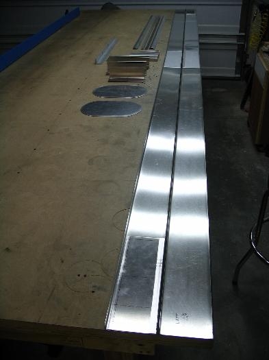 Long view of the two rear channels before splicing