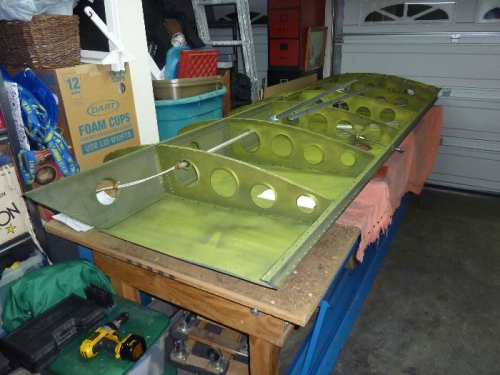 Turned around and ready for rear spar mods