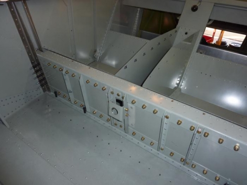 Front uprights installed and reamed for airframe bolts
