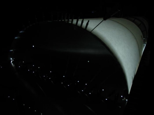 Lights out and a big light inside