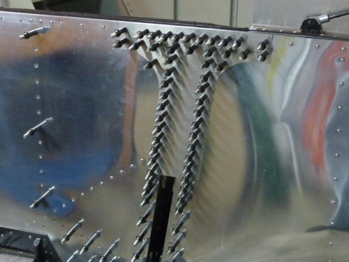 Upright doublers in place