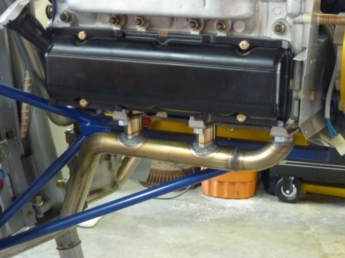 Exhaust system in place