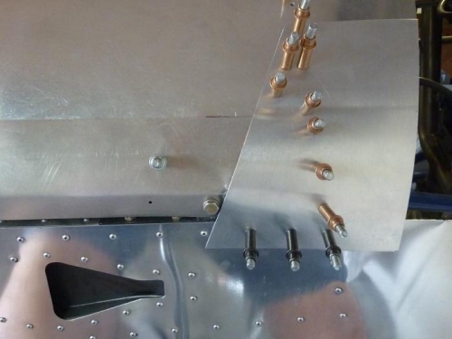Close up showing slight crease in new part