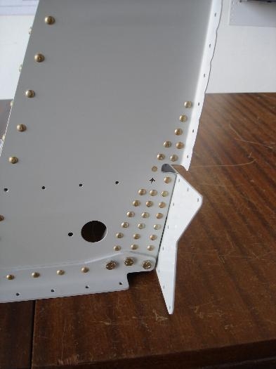 Aft rivets on RH box weldment