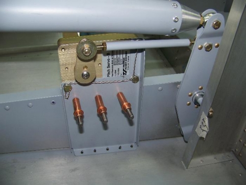Servo Clecoed and push-pull rod connected