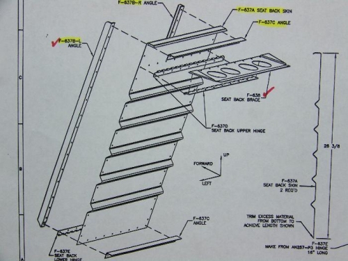 Drawing of Seat Back
