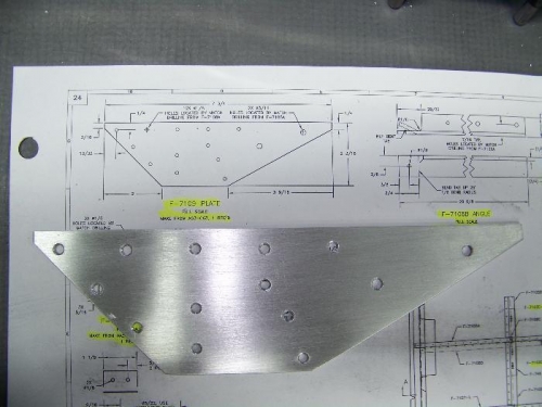 F-7109 plate cut and drilled