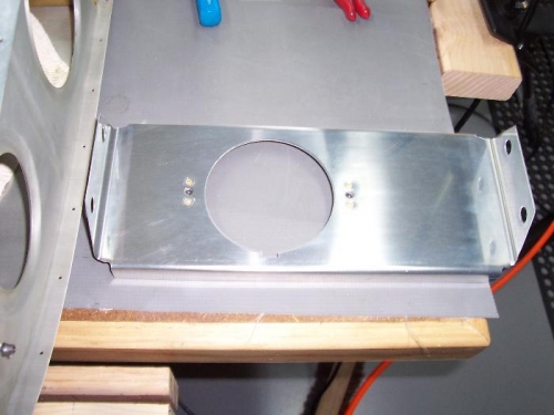 Light mounting bracket prepared for installation into the wing