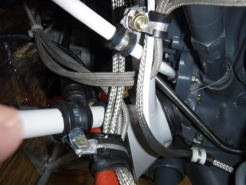 Spark plug and EGT/CHT wires