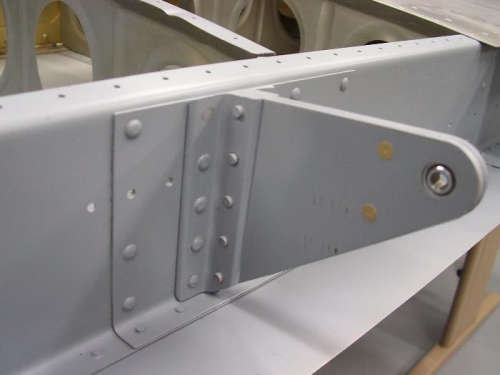 Inboard aileron bracket installed