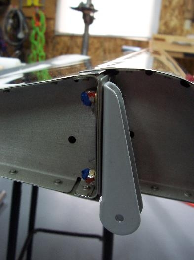 Outboard aileron bracket installed