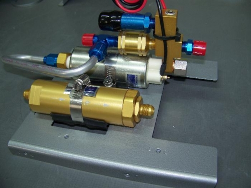 Pump assembly mounted on plate