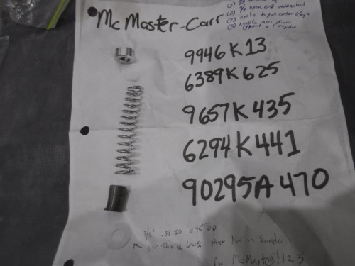 McMaster Carr Spring Assembly