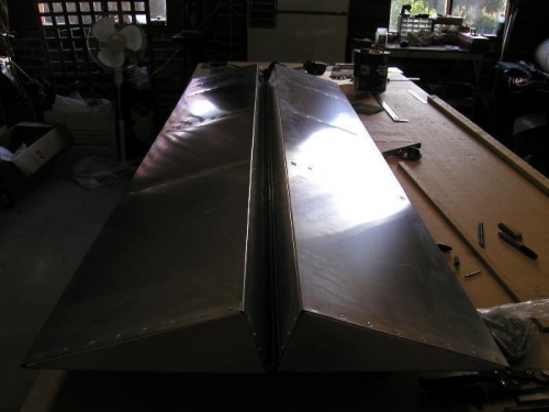 Out-board side of left and right flap assemblies completed