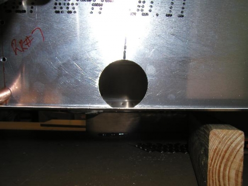 Drilled the hole for the aileron control rod exit