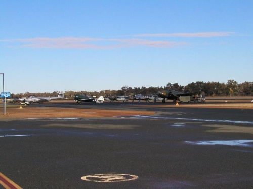 The aircraft rollled out for a flying exhibit