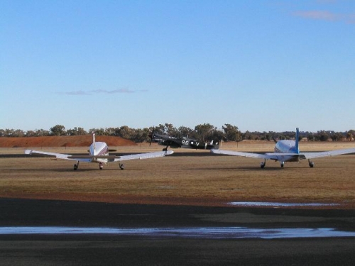 Spitfire taxing back after an aerobatics display