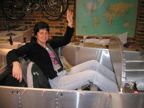 I got Anne-Marie (my patent wife) to try it for size