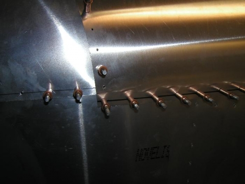 Right side of fuse showing the splice overlap