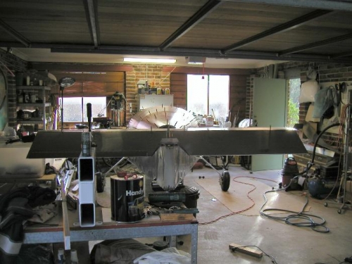 A shot from the rear looking foreward with the elevator mounted