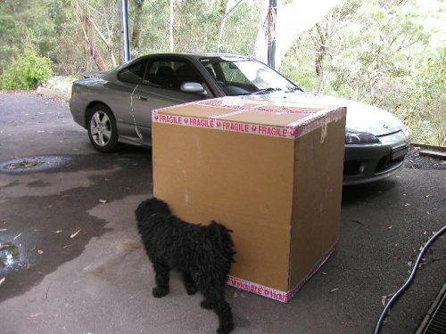 FWF kit waiting in carport when I got home, rather big box isn't it